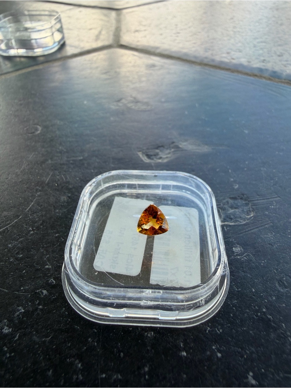 Trillion Citrine loose stone 7x7mm 1.01 carats total weight